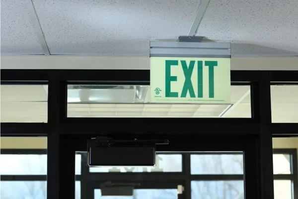 Jessup Acrylic frame Glo Brite® Exit sign, UL924 listed/listed to LED, 50 Ft viewing distance - Image 2